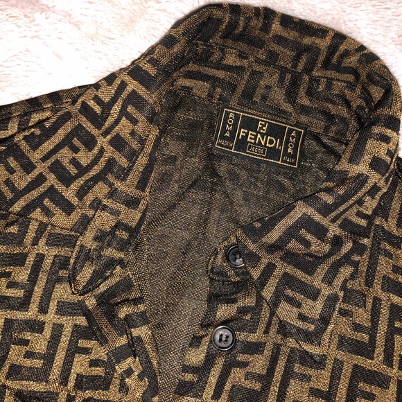 Fendi monogram button up blouse - Picture 3 of 4